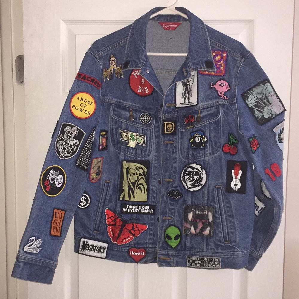 Supreme Trucker Patch Jean jacket